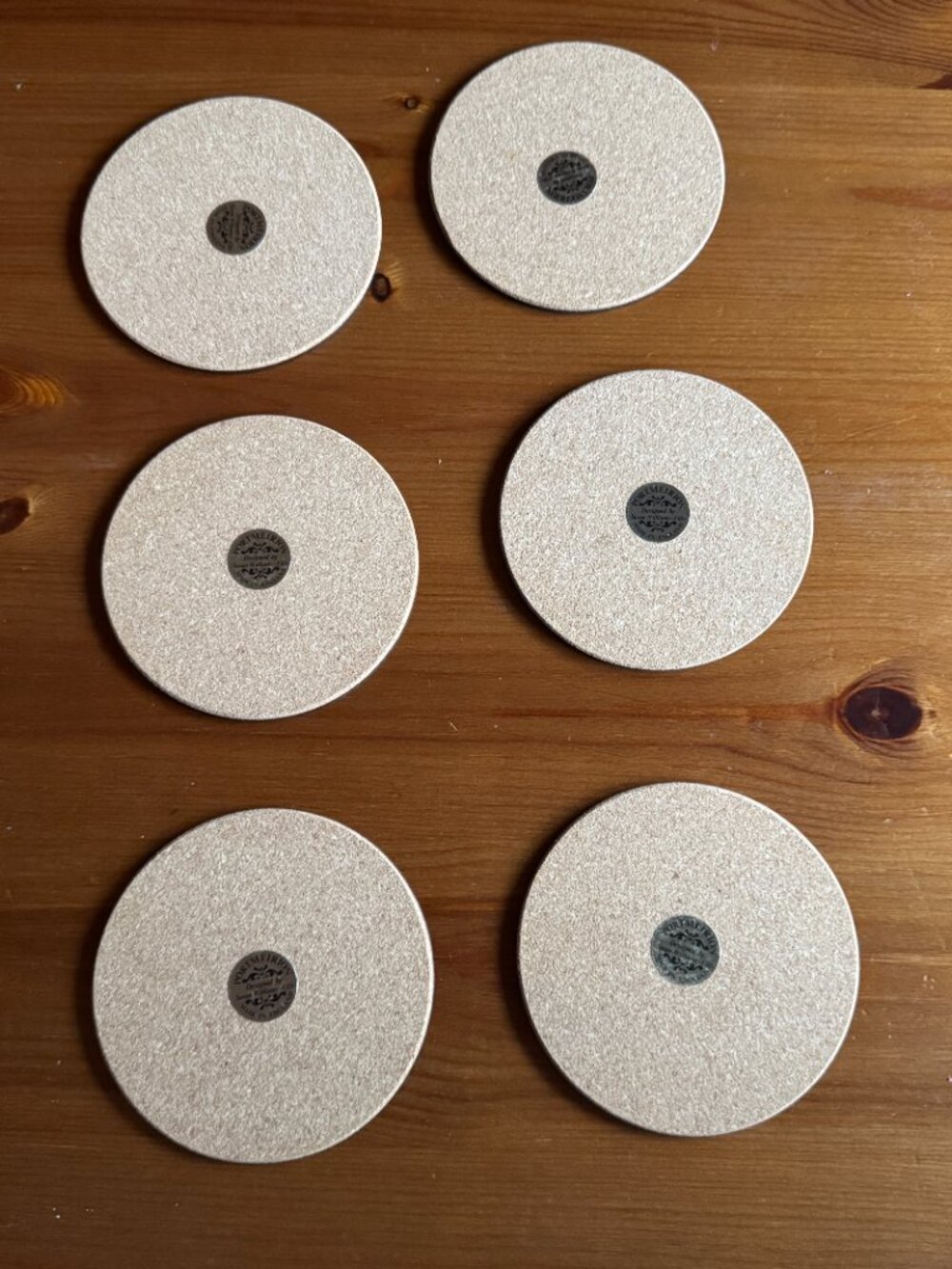 Vintage Portmeirion Botanic Garden Round Coasters Set of 6 with Box - Cork Base - Picture 11 of 11